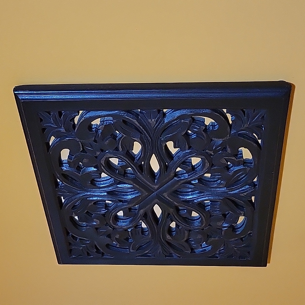 Wood decorated mirror